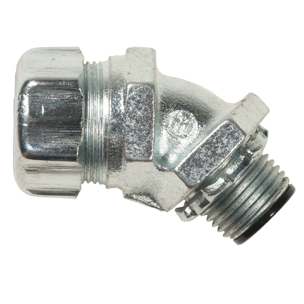 Mayer-DDS-3/4 Inch 45 Degree Malleable Iron Insulated Liquidtight High Temperature Connector-1