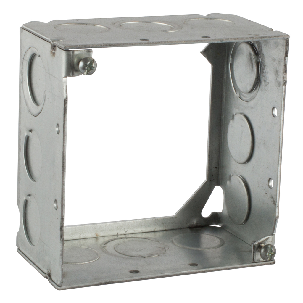 Product image for Steel City 531711234 4 x 2-1/8 Inch Steel Electrical Box