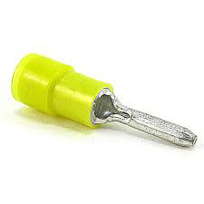 Product image for Thomas & Betts RC10-55PT 12 to 10 AWG Yellow Electrotinned Copper Nylon Insulated Pin Terminal