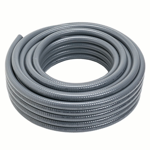3/8 Inch Gray Liquidtight Flexible Non-metallic Conduit, 100 Foot Coil