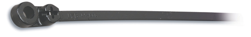 Mayer-DDS-Integrated Mounting Hole Cable Tie, Black Polyamide (Nylon 6.6) for Temperatures up to 105 Degrees Celsius (220 F), Weather and Ultraviolet Resistant for Indoor and Outdoor Applications, Length of 198.88mm (7.83 Inches), Width of 4.83mm (0.19 Inch), Thickness of 1.4mm (0.055 Inch), Tensile Strength Rating of 222 Newtons (50 pounds), #10 Mounting Screw-1