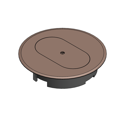 Mayer-DDS-Cover for Round Floor Box, Diameter 5.69 Inches, Color Caramel, Non-Metallic, For use with Duplex Devices-1