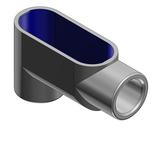 Mayer-DDS-3/4 Inch Form 7, LB Conduit Body, Body Material Gray Iron with Zinc Plating and Baked On Epoxy Powder Coat with BlueKote Internal Coating for Use with Rigid/IMC Conduit-1