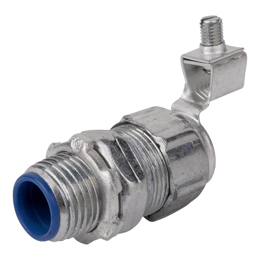 Mayer-DDS-1/2 Inch External Bonding Liquidtight, Flexible Metal Conduit, Straight, Insulated, With Revolver Lug, With Tin Plated Cu Alloy Lug for #14 to #4 Ground Wire, for Use In Wet Locations, 25 Pieces-1