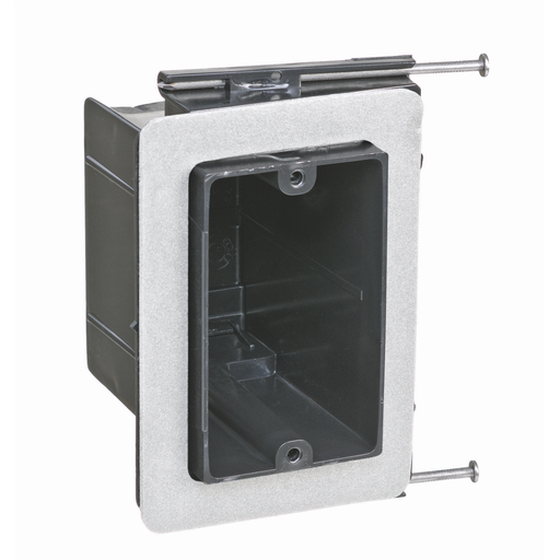 Mayer-DDS-One-Gang Vapor-Tight Box, Volume 22.5 Cubic Inches, Length 3-5/8 Inches, Width 2-1/4 Inches, Depth 3-5/8 Inches, Color Black, Material Polycarbonate, Mounting Means Angled Side Nails-1