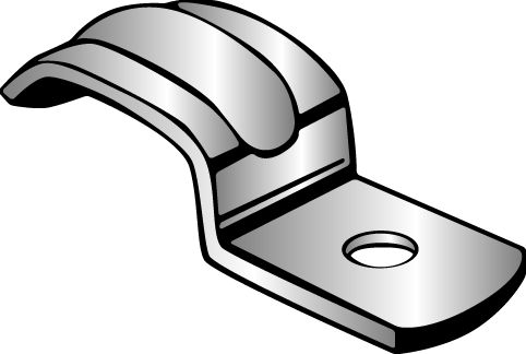 Product image for Minerallac H16A Service Entrance One Hole Strap, Fits 4/0 Cable, Type SEU, Aluminum