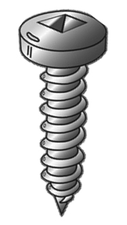 Product image for Cully 11048 10 x 3" Sheet Metal Screws, Pan Head, Square Drive, Zinc