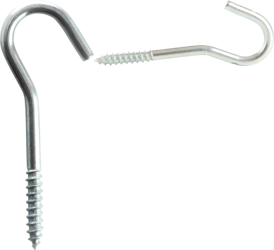 Product image for Cully 65010J #10 Screw Hooks, Hook Opening 13/32", Zinc Plated, Jar