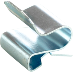 Product image for Minerallac F4E Flange Clip for Cable Support, Fits Flange 3/16 - 9/32" thick, Fits AC/MC Cable O.D. .500 - 0.718", Spring Steel, Zinc Plated