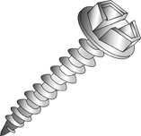 Product image for Cully 79512J 8 x 3/4" Sharp Point Screw, Hex Washer Head, Slotted, Zinc