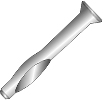 Product image for Cully 59140 1/4 x 2-1/2" Split Bolt Anchors, Flat Head, Zinc Plated