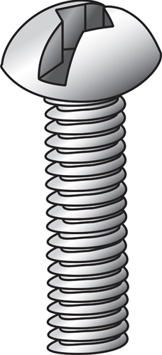 Product image for Cully 23040 1/4-20 x 2-1/2" Machine Screws, Round Head, Square/Slotted, Zinc