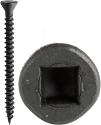 Product image for Cully 13726J 6 x 1-5/8" Trim Head Wood Screws, Square Drive, Black, Jar