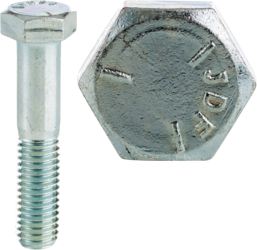 Product image for Cully 55409J 3/8-16 x 1/2" Tap Bolts, Hex Head, Full Thread, Grade 5, Zinc