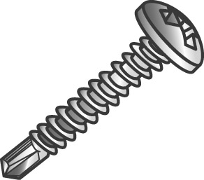 Product image for Cully 82624J 6-20 x 1-1/2" Self-Drilling (TEK) Sheet Metal Screw, Pan Head, Phillips, #1 Drill Point, Zinc Plated, Jar