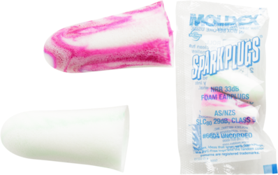 Product image for Cully 19610 Hearing Protection, Uncorded "Spark Plugs" (ear plugs), Low Pressure Foam