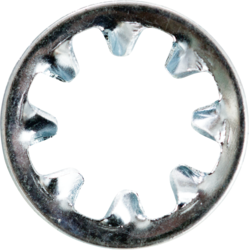 Product image for Cully 40620J 1/4" Lock Washers, Internal Tooth, Zinc Plated, Jar