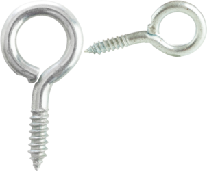 Product image for Cully 66410J #10 Screw Eyes, Inside Eye Diameter 13/32", Zinc Plated, Jar