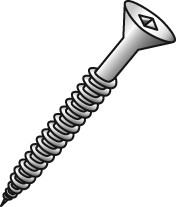 Product image for Cully 14036J 10 x 2-1/4" Particle Board Screws, Deep Thread, Square Drive, Black