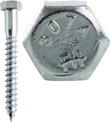Product image for Cully 57472 3/8 x 4-1/2" Lag Screw, Hex Head, Zinc Plated