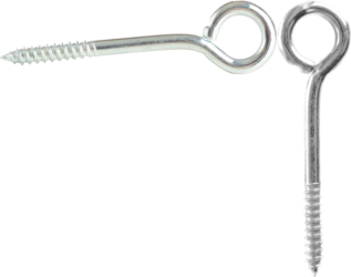 Product image for Cully 66466J 1/4 x 3-3/4" Screw Eye Lags, Inside Eye Diameter 1/2", Zinc Plated, Jar