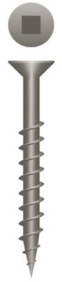 Product image for Cully 13010J 10 x 5/8" Wood Screw, Flat Head, Square Drive, Zinc