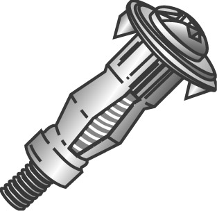 Product image for Cully 60030 1/8 x 2-3/8" Hollow Wall Anchors with Drive Point, Extra Long, Phillips/Slotted, Zinc