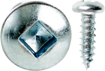 Product image for Cully 10808J 8 x 1/2" Sheet Metal Screws, Pan Head, Square Drive, Zinc
