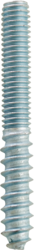 Product image for Cully 66132J 1/4-20 x 2" Hanger Bolts, 1/2" Lag and 1/2" Machine Thread, Zinc