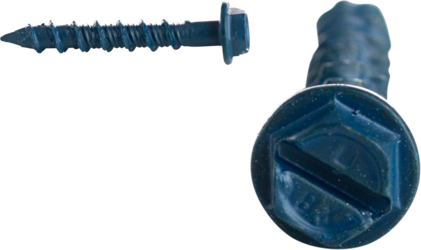 Product image for Cully 60152J 3/16 x 3-1/4" Tapcon™ Concrete Screws, Hex Washer Head, Slotted, Blue