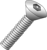 Product image for Cully 21012SPJ 1/4-20 x 3/4" Tamperproof Machine Screws, Flat Head, Socket Pin, Stainless Steel