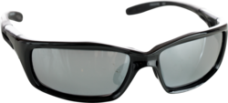 Product image for Cully 19101 CrossFire Safety Glasses, CF#263, Infinity, Black Frame with Silver Mirror Lens