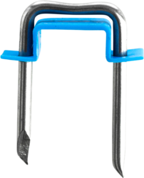 Product image for Minerallac IPN1A 1 x 1/2" Metal With Plastic Insulator Cable Staples, 2 Conductor #12 and #14 Non-Metallic Sheathed Cable and other cable, Blue