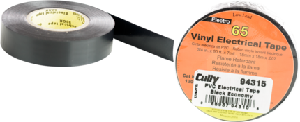 Product image for Cully 94315 3/4" x 60' Economy PVC Electrical Tape 7 Mil Black