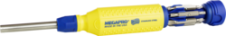 Product image for Minerallac 37285 MegaPro 15-In-1 Screwdriver, Stainless Shaft With Bits, Yellow/Blue