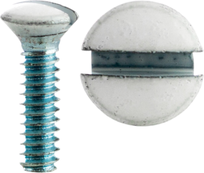 Product image for Cully 51117J 6-32 x 1" Wall Plate Screws, Oval Head, White