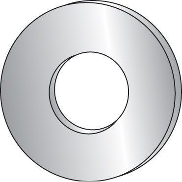 Product image for Cully 40315USJ #10 Flat Cut Washers, Zinc Plated