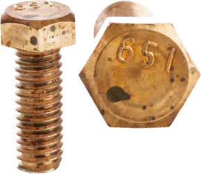Product image for Cully 54840J 1/2-13 x 2-1/2" Bolts, Hex Head, Silicon Bronze, Jar