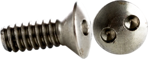 Product image for Cully 25612TPJ 6-32 x 3/4" Tamperproof Machine Screws, Oval Head, Spanner, Stainless Steel, Jar