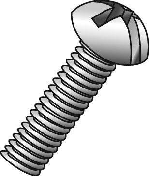 Product image for Cully 53040 1/4-20 x 2-1/2" Machine Screws, Round Head, Combo Phillips/Slotted, Zinc Plated
