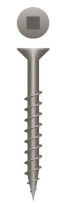 Product image for Cully 12416J 4 x 1" Wood Screws, Flat Head, Square Drive, Zinc