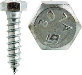 Cully 57416J 3/8 x 1" Hex Lag Screw, Zinc Plated (100/Jar) Product image for Cully 57416J 3/8 x 1" Hex Lag Screw, Zinc Plated (100/Jar)