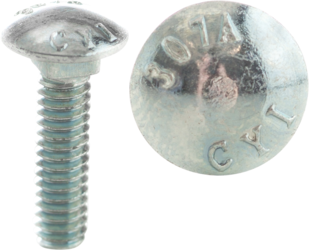 Product image for Cully 55556 3/8-16 x 3-1/2" Carriage Bolts, Zinc