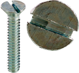 Cully 50920J 1/4-20 x 1-1/4" Machine Screws, Flat Head, Slotted, Zinc