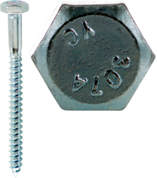Cully 57232J 5/16 x 2" Lag Screw, Hex Head, Zinc. Jar Package