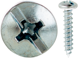 Cully 19017J 10 x 1" Pan Head Sheet Metal Screw, Phillips/Slotted Combo - Zinc (100/Jar)