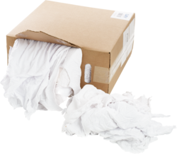 Product image for Cully 37584 All-Purpose Rags, 25 Lb. Box, New Bleached Knits, Relatively Lint-Free