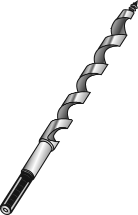 Product image for Cully 81814BFG 7/8 x 17" Ship Auger Bits, Hex Shank, Heat Treated Steel