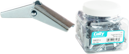Product image for Cully 58031J 1/8" (6-32) Toggle Bolt Wings, Spring Loaded, Zinc