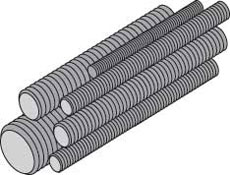 Product image for Cully 71931 1/4"-20 x 3' Threaded Rod, Type 18-8 Stainless Steel